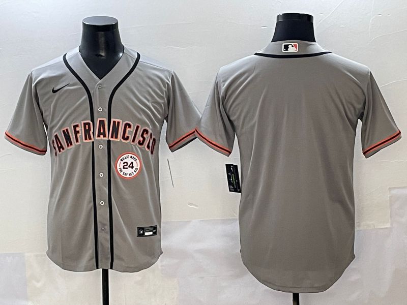 Men 2025 San Francisco Giants Blank Grey Game Nike MLB Jersey style 4